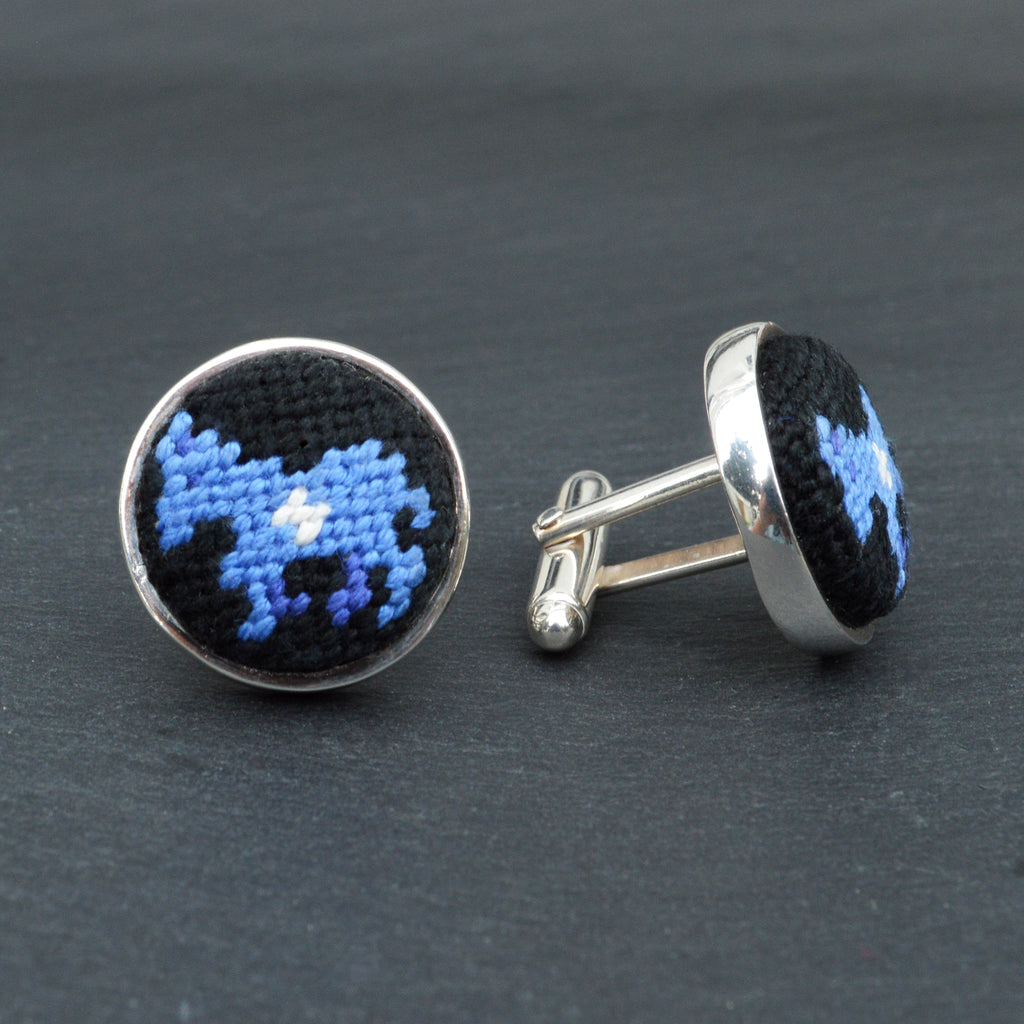 Democrat Silver Plated Cuff Links