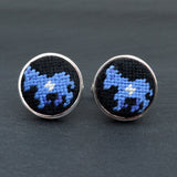 Democrat Silver Plated Cuff Links