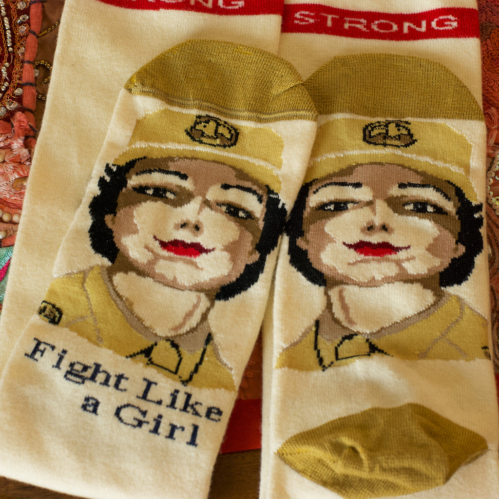 Fight Like a Girl Knee Socks