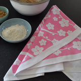 Pink Cherry Blossom Tea Towel