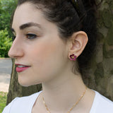 Purple Blossom Post Earrings