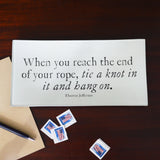 When You Reach the End of Your Rope Glass Decoupage Tray: 4 X 9 inches