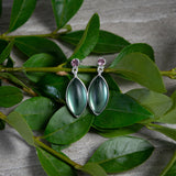 Large Leaf Post Earrings: Sage Green