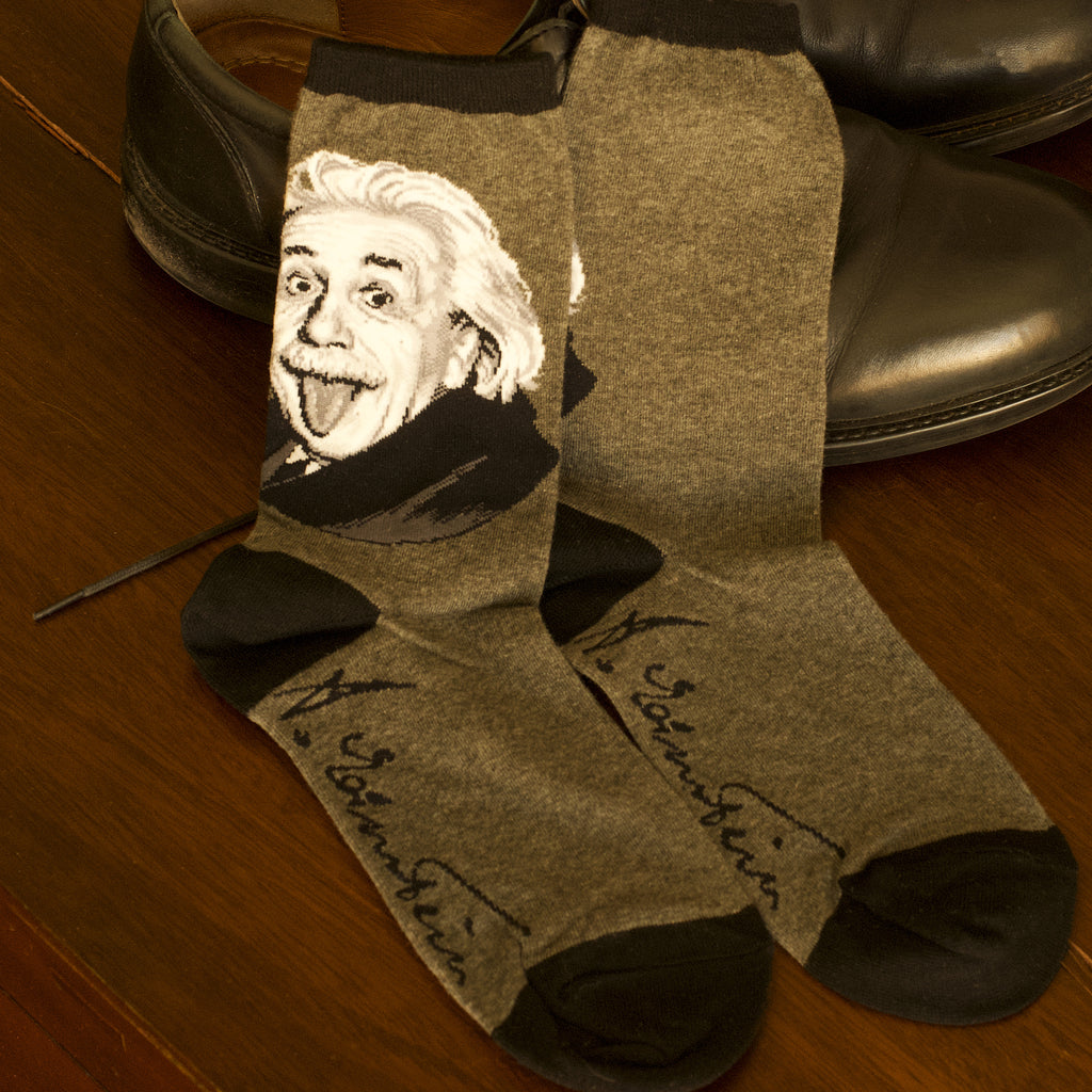 Albert Einstein Portrait Crew Socks