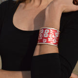 Red Cherry Blossom Cuff