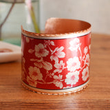 Red Cherry Blossom Cuff