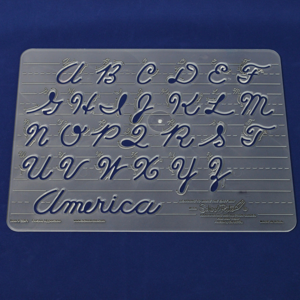 Uppercase Cursive Stencil