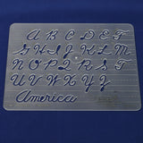 Uppercase Cursive Stencil