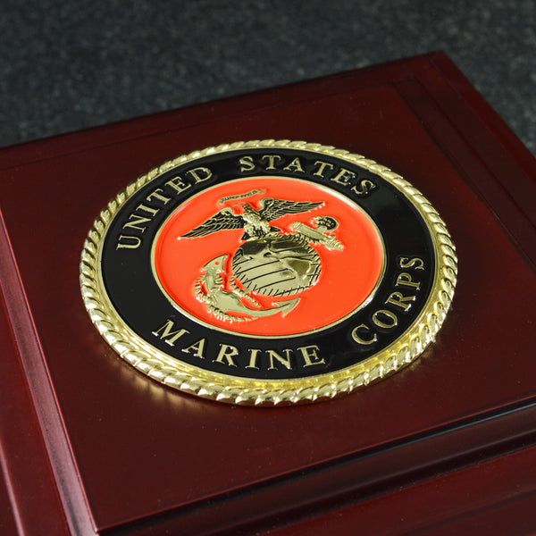U.S. Marine Corps Medallion Wooden Box