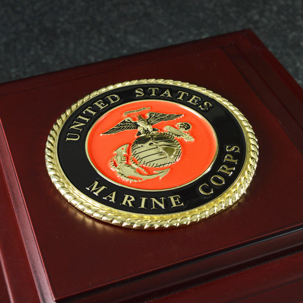 U.S. Marine Corps Medallion Wooden Box