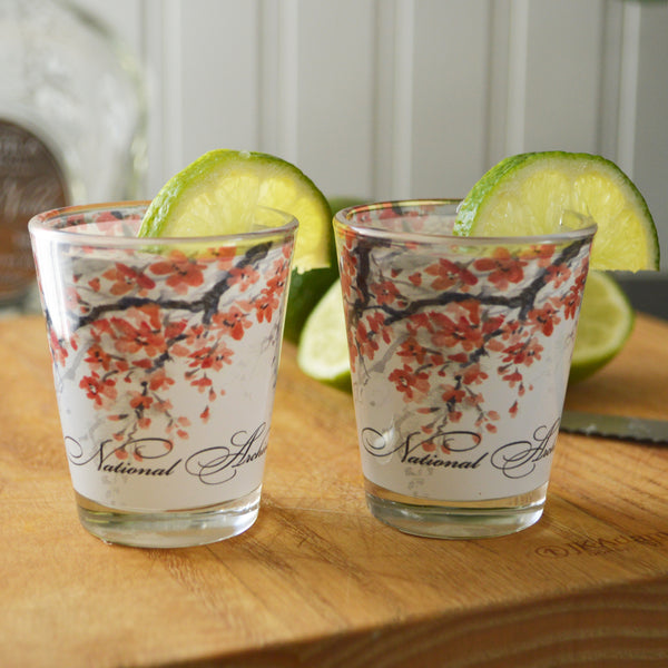 Cherry Blossom Shot Glass: Set of 2