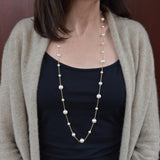34-inch Swarovski Glass Pearl Necklace
