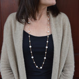 34-inch Swarovski Glass Pearl Necklace