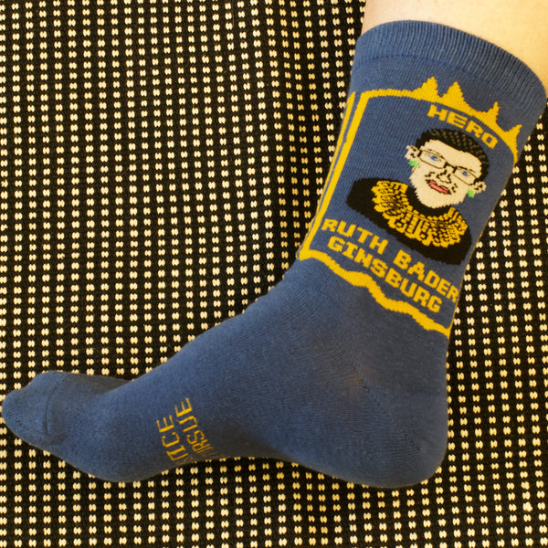 RBG Hero Gold Frame Crew Socks