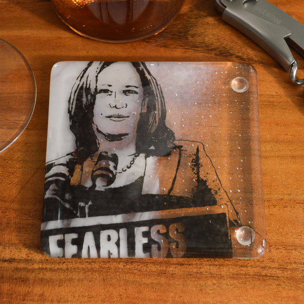 Vice President Harris Fused Glass Coaster