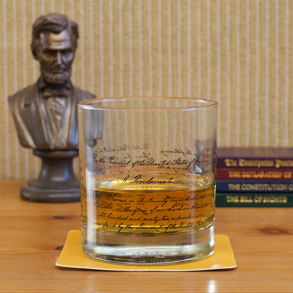 Emancipation Proclamation Rocks Glass