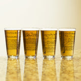America's Documents Four Pint Glass Set