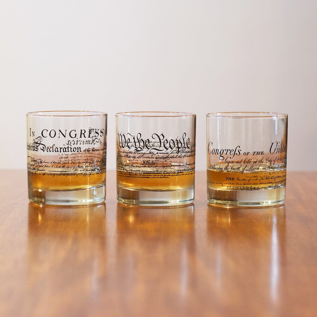 Charters of Freedom Rocks Glass Set