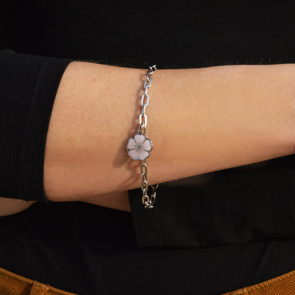 Cherry Blossom Charm Chain Bracelet