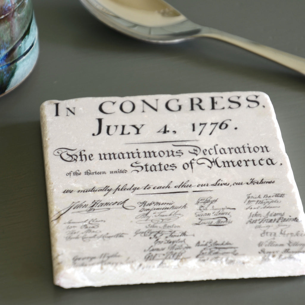 Declaration of Independence Tile Coaster