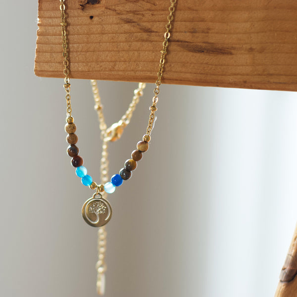 Gold Chain Cedar Tree Necklace