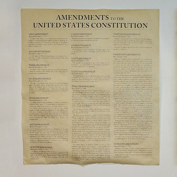 Amendments to the United States Constitution Print