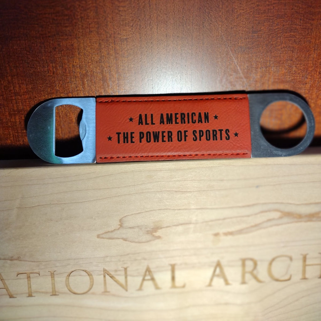 All American - The Power of Sports Leatherette Barback Bottle Opener