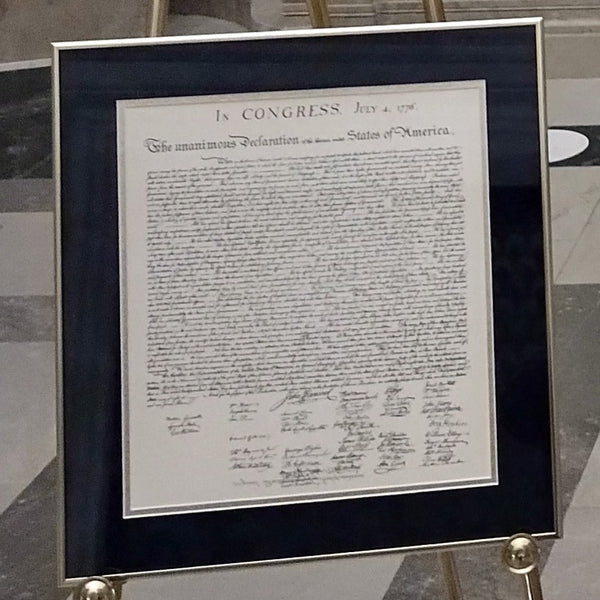 Declaration of Independence in Classic Finish Metal Frame