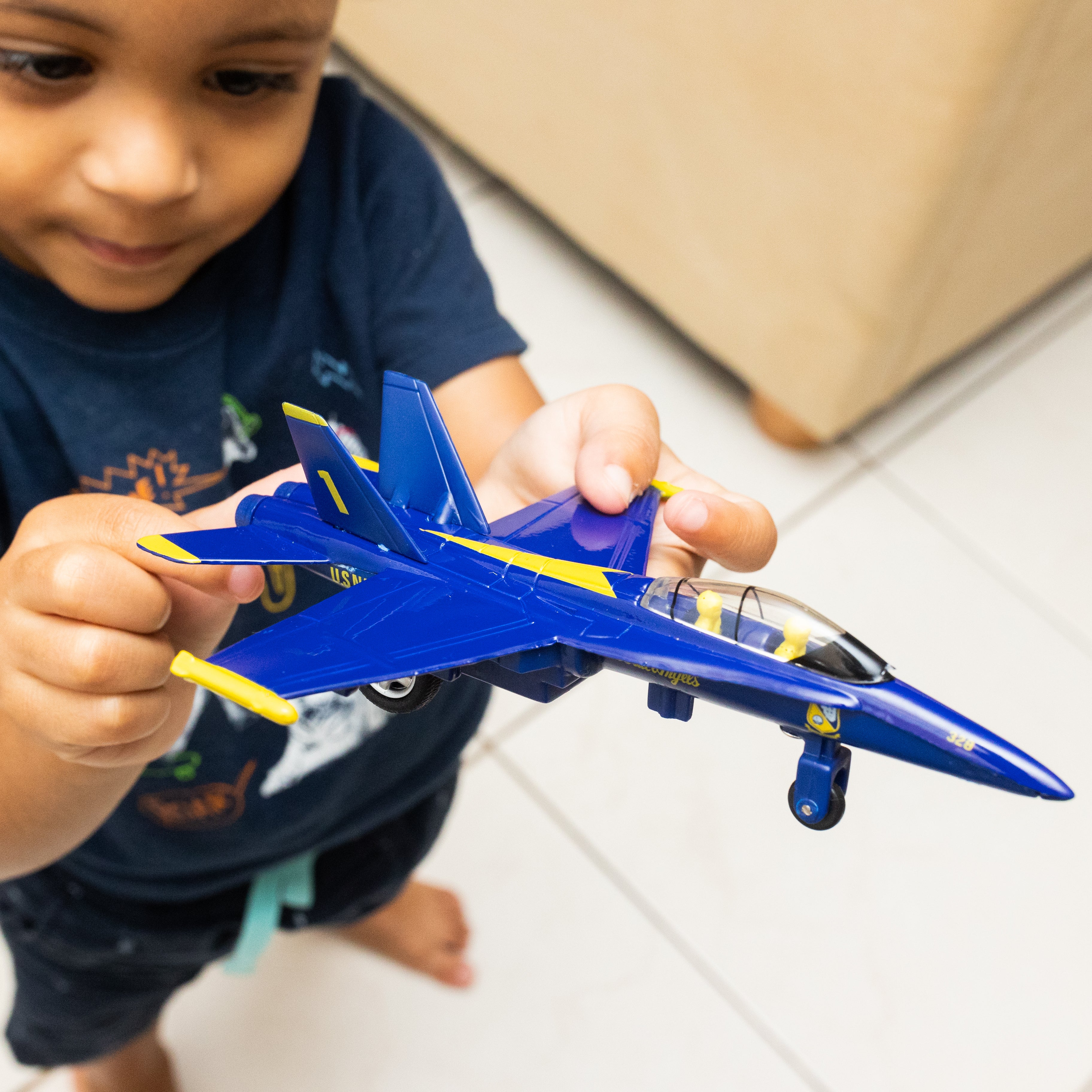 Blue Angels F/A-18 Super Hornet Toy Jet display picture 1