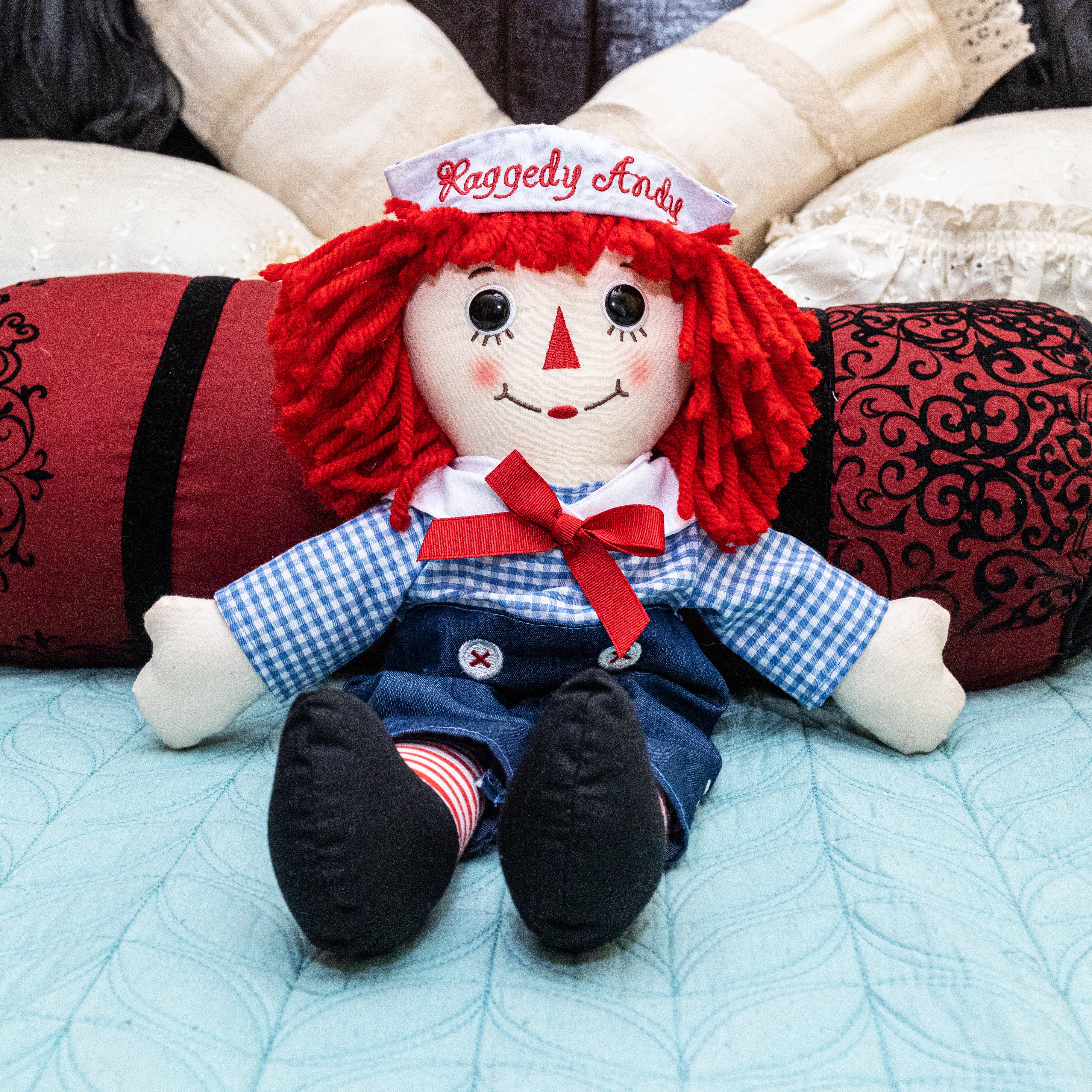 raggedy ann doll red dress Talking Raggedy Andy Doll
