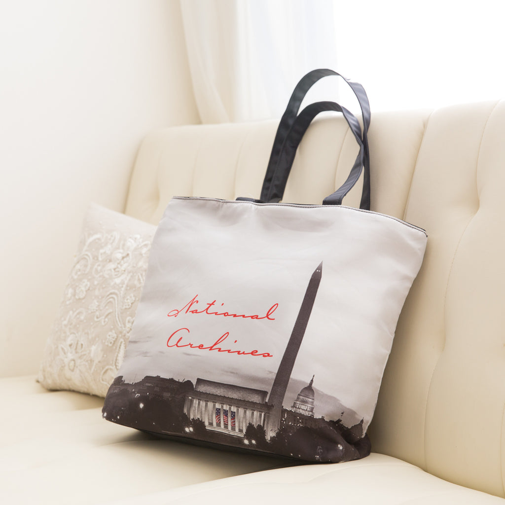 D.C. Night Scene Microfiber Tote Bag
