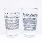 Declaration of Independence and U.S. Constitution Pint Glass Set