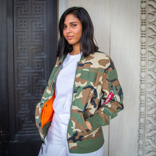 Camo flight jacket new arrivals
