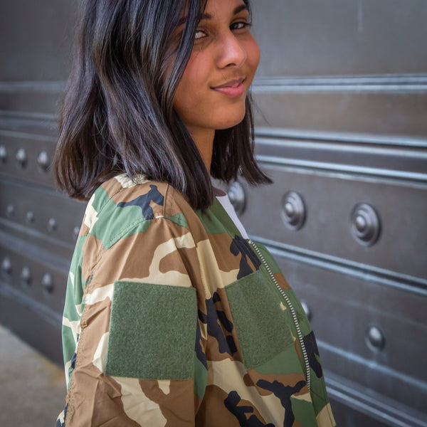 Ladies Camo Bomber Jacket National Archives Store