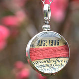 Red Tape Round Pendant