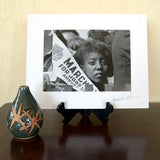 Young Woman at Civil Rights March Signed Matted Print