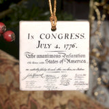 Declaration of Independence Tile Ornament