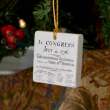 Declaration of Independence Tile Ornament