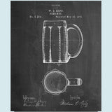 Beer Mug Canvas Patent Print