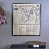 Parchment Revolutionary War Map 1775-1781