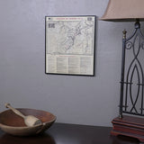 Parchment Revolutionary War Map 1775-1781