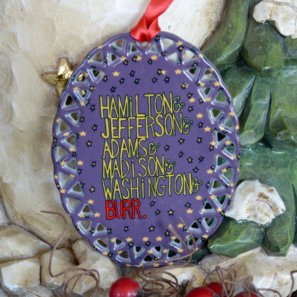 Hamilton Burr Ceramic Ornament