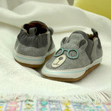 Brainy Bear Gray Baby Shoes