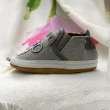 Brainy Bear Gray Baby Shoes