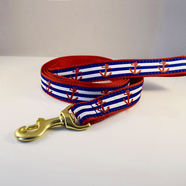 6 Foot Dog Leash Anchors Aweigh