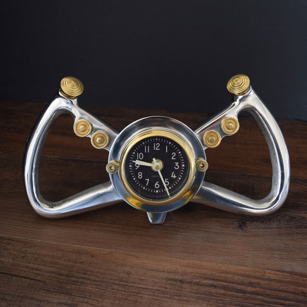 Cockpit Aluminum Table Clock