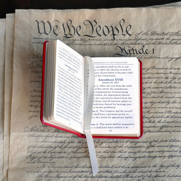  Graphic Image United States Constitution, Mini Size, Genuine  Leather, Embossed American Eagle, Black (2.75 x 3.75) - Published and  Bound in the USA : Us Constitution : Office Products