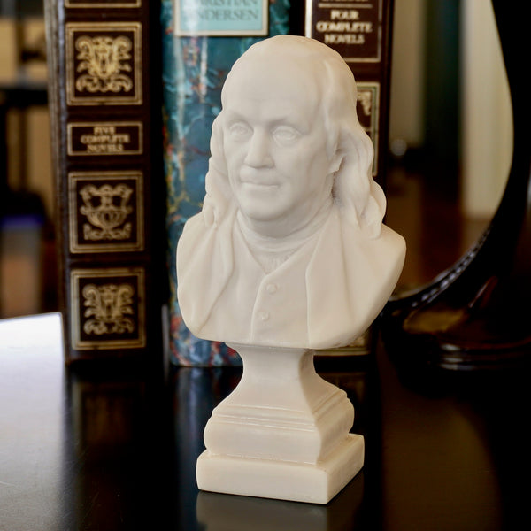 Benjamin Franklin 6-inch White Bust