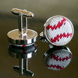 Stitched Baseball Cuff Links