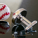 Stitched Baseball Cuff Links